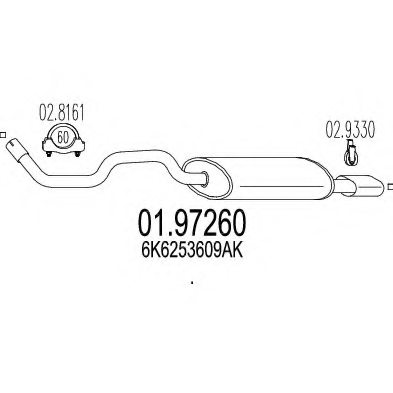 MTS 01.97260 End Silencer
